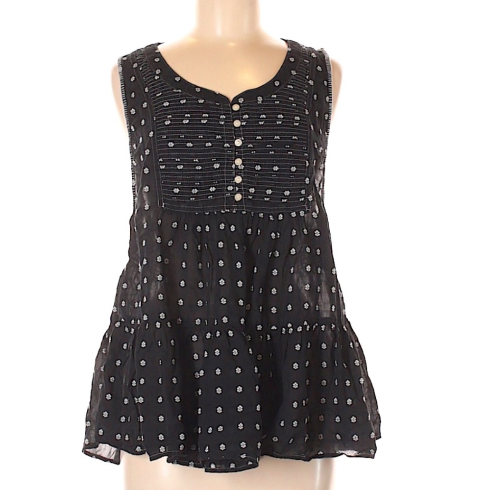 Free People Sleeveless Blouse Black & White
